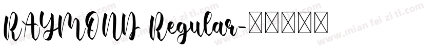 RAYMOND Regular字体转换